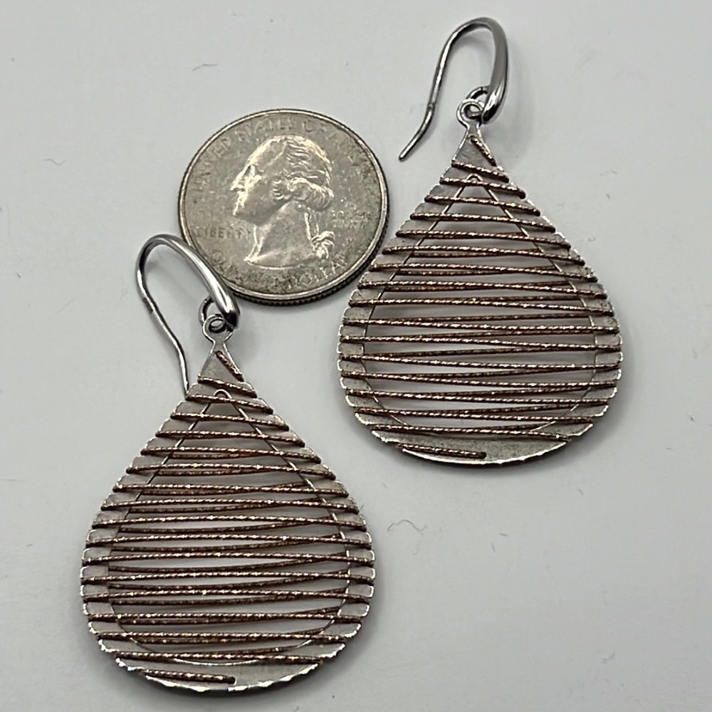 Sterling Silver Wire Wrapped Dangle Earrings - image 6